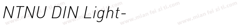 NTNU DIN Light字体转换